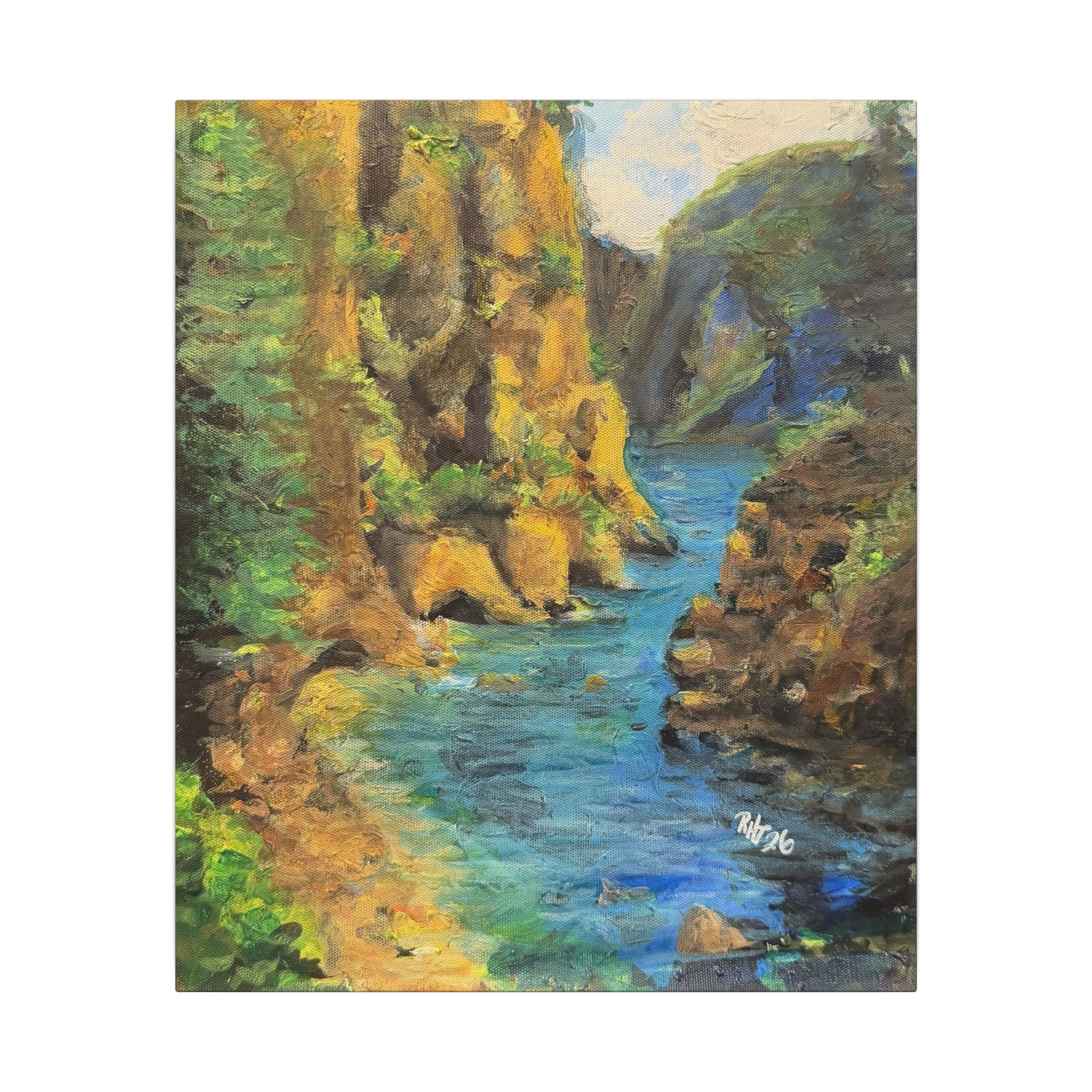 Covert Canyon Landscape Canvas Print of Original— Matte Stretched Wall Art