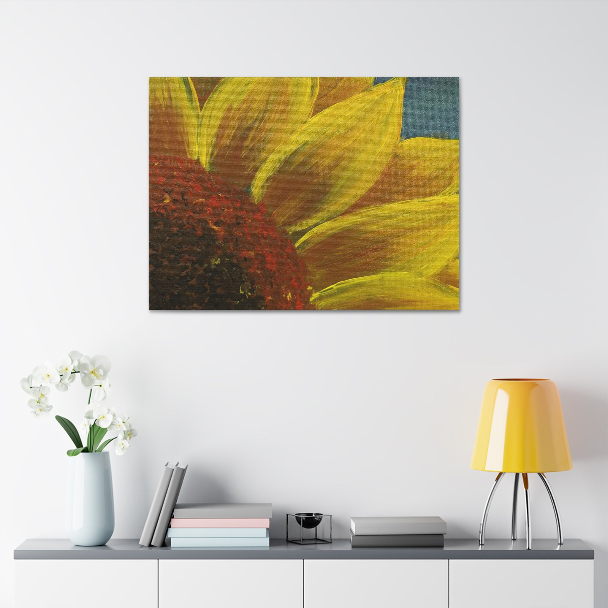Bee's Eye View – Stretched 1.5" Yellow Floral Sunflower Print
