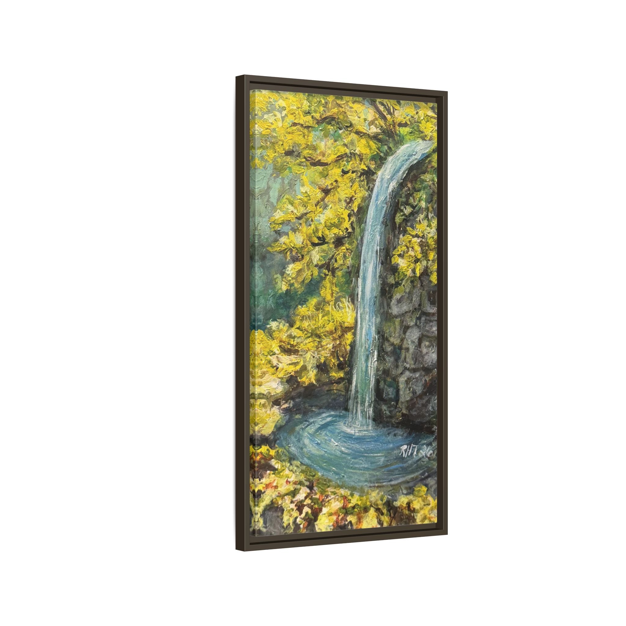 Framed Matte Canvas Hope Springs Print of Original – Vertical Nature Wall Art (Multi-Color)