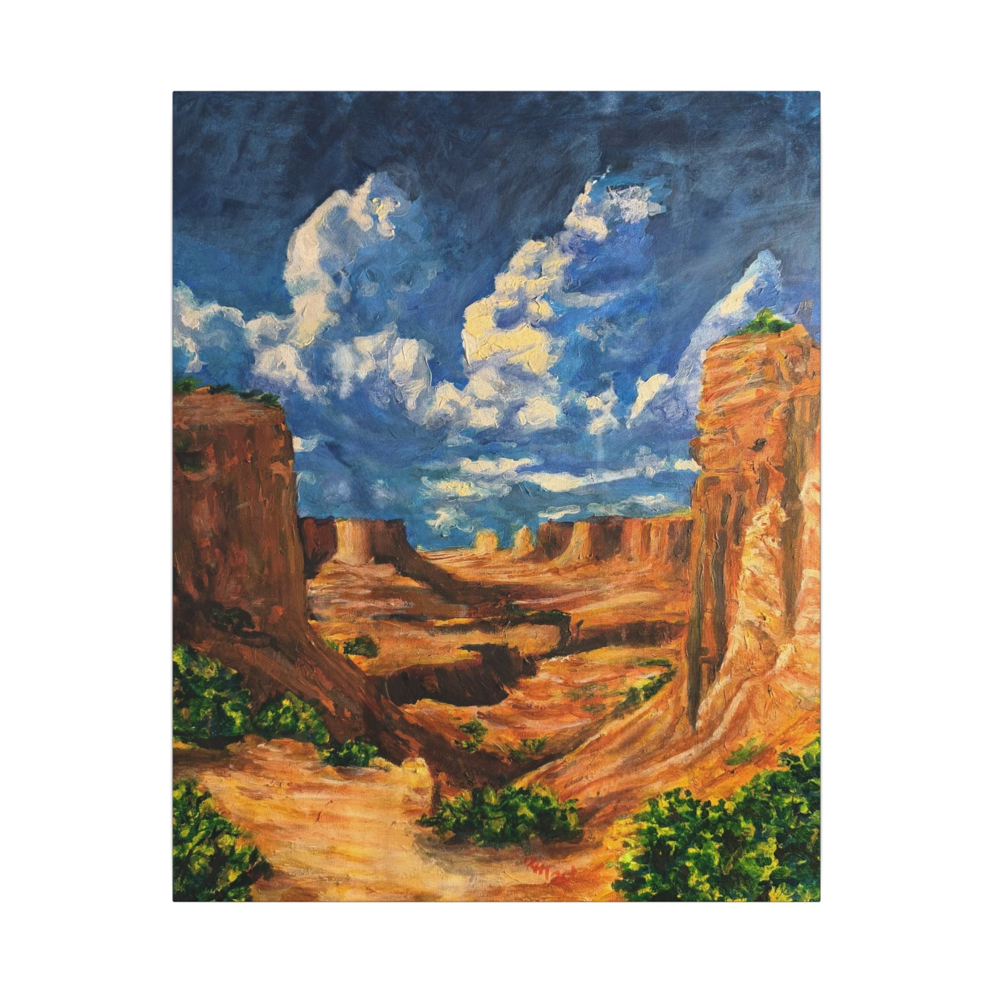 Desert Canyon View Landscape Canvas Print of Original