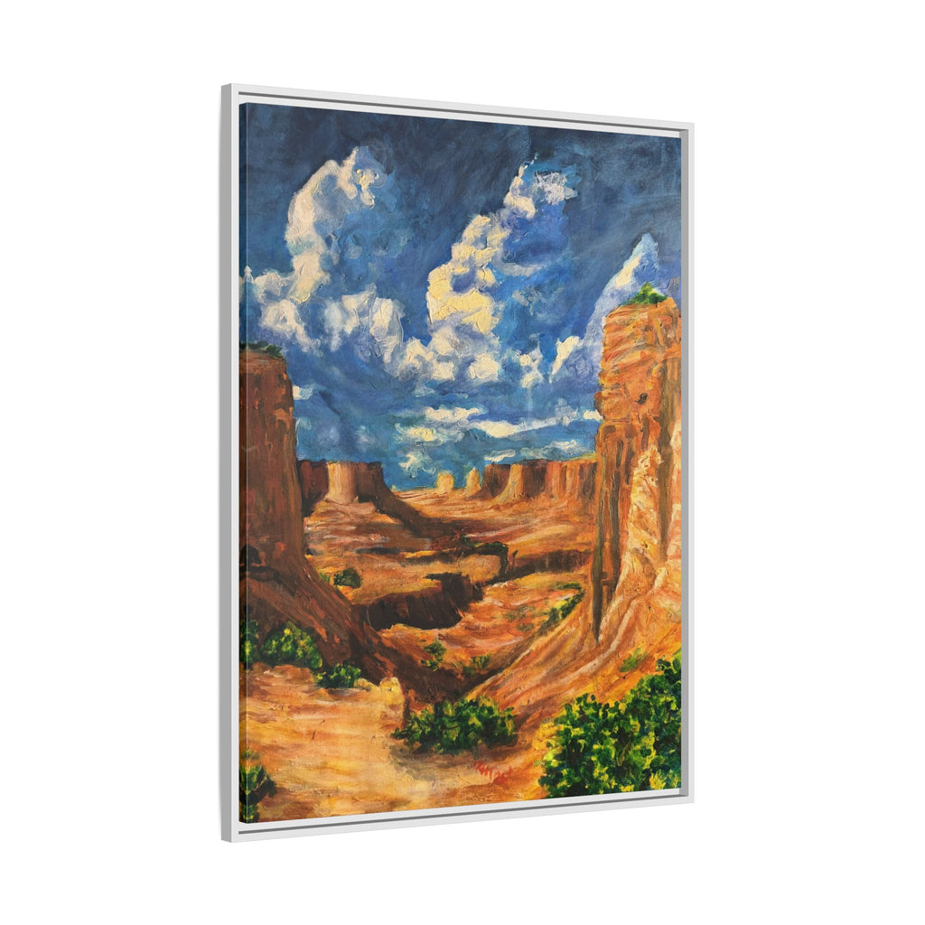 Framed Desert Canyon Matte Canvas Wall Art Print of Original — Southwestern Landscape Print