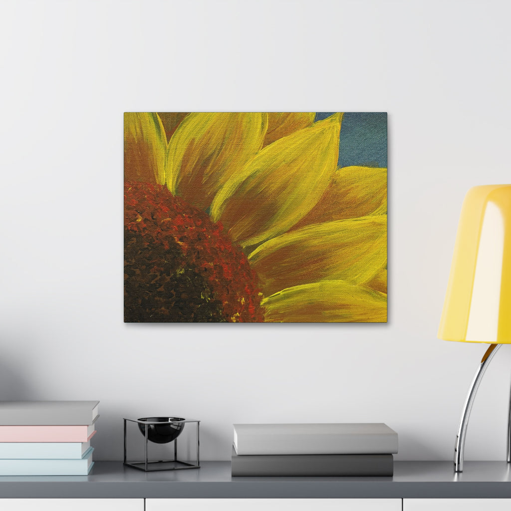 Bee's Eye View – Stretched 1.5" Yellow Floral Sunflower Print