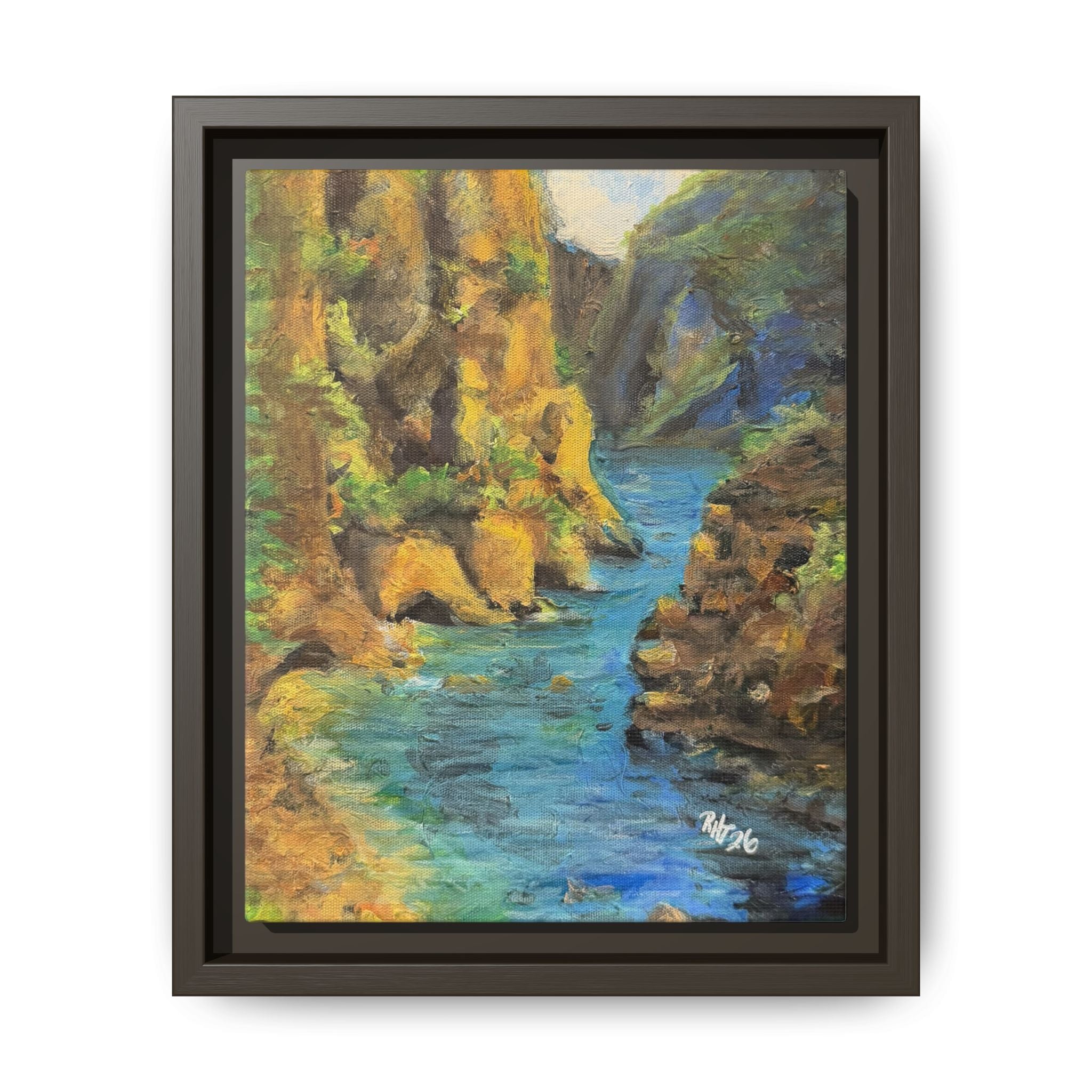 Framed Matte Canvas Art - Covert Cove - Print of Original