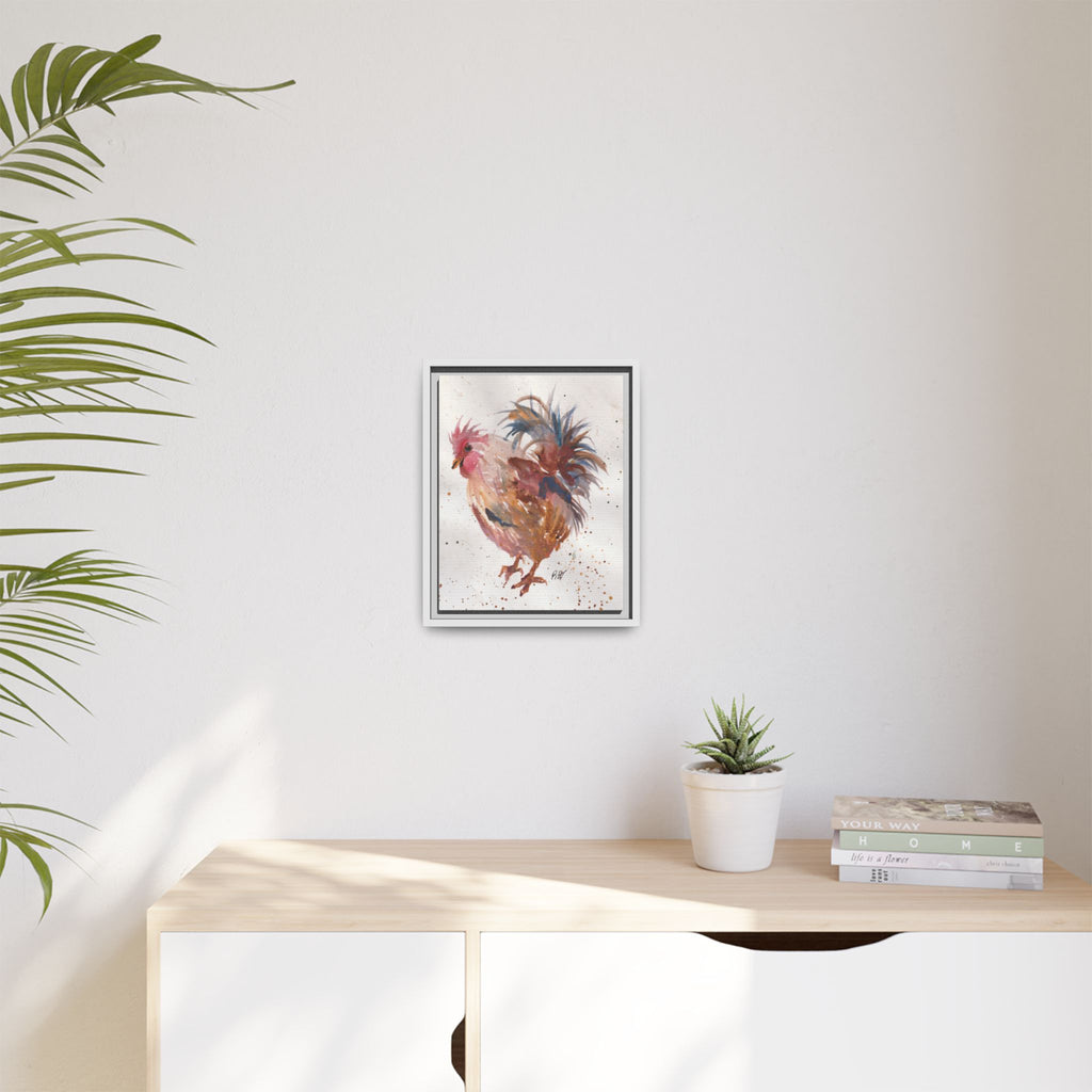 Watercolor Matte Canvas Print of Original Henrietta — Framed Farmhouse Wall Art