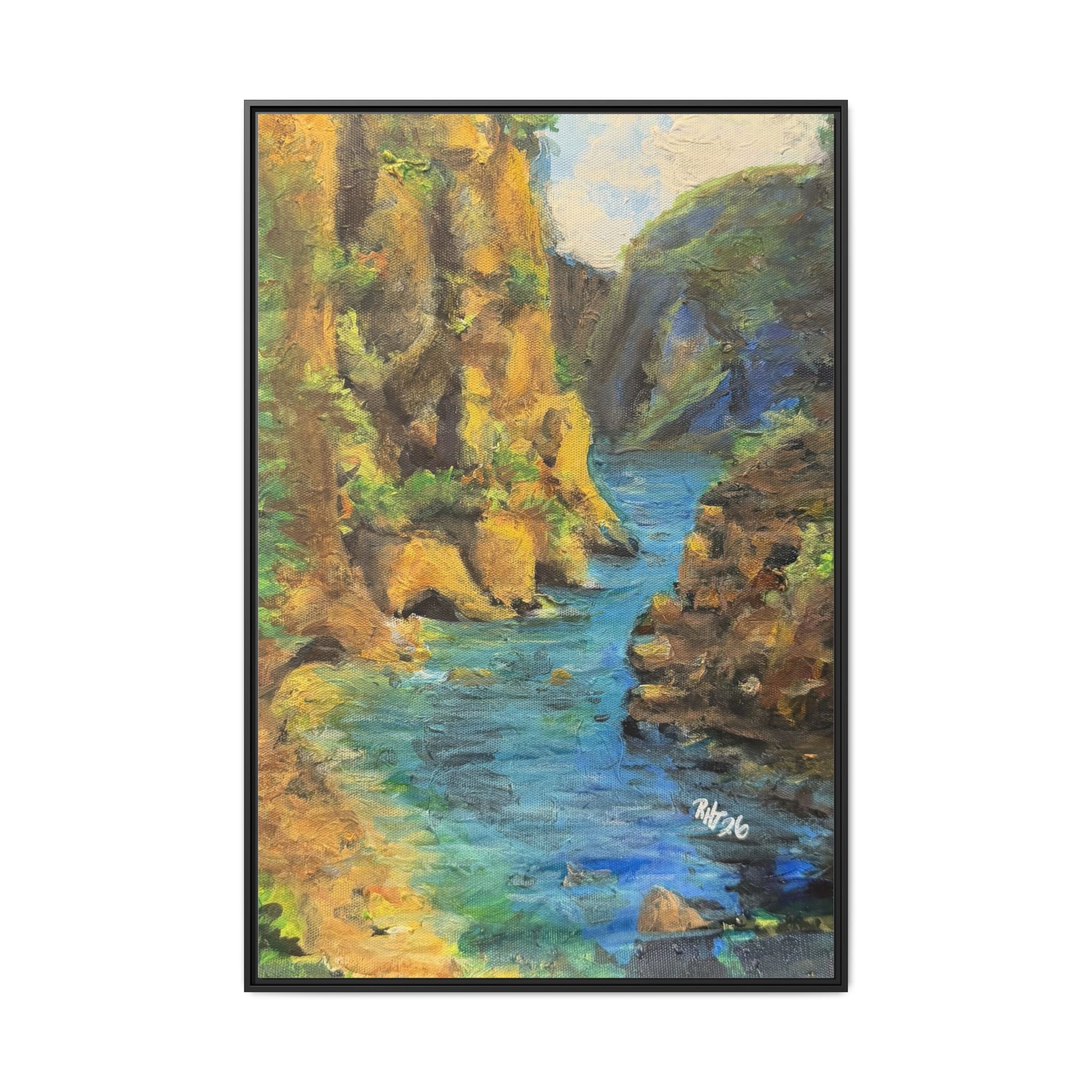Framed Matte Canvas Art - Covert Cove - Print of Original