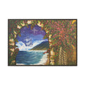 Framed Matte Canvas Wall Art Print of Original — Nautical Archway Seascape with Sailing Ship