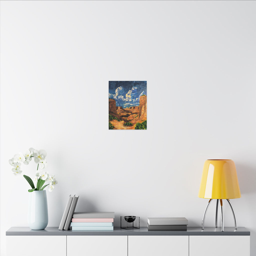 Desert Canyon View Landscape Canvas Print of Original