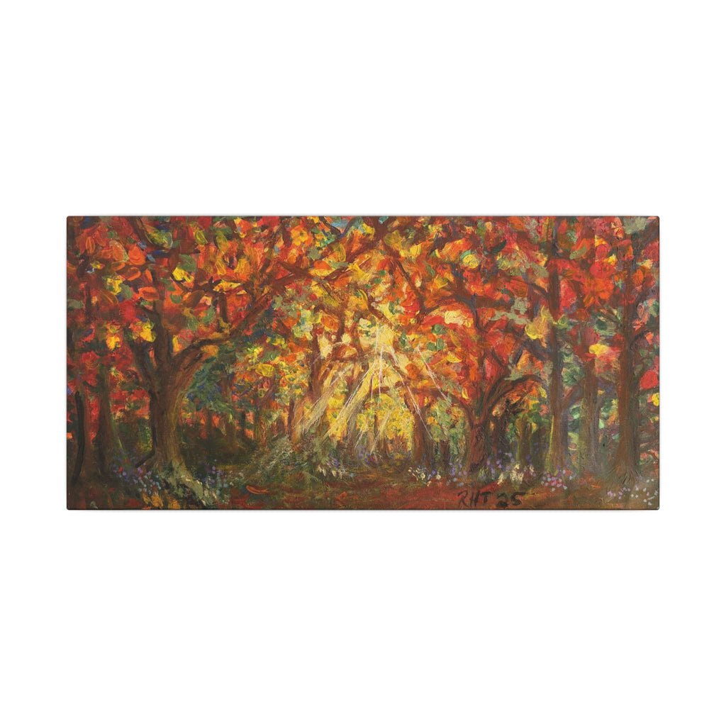 Autumn Grove Light Matte Canvas Wall Art Print of Original — Stretched Fall Landscape