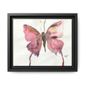 Framed Watercolor Float Like a Butterfly Canvas Print of Original— Pink Floral Wall Art