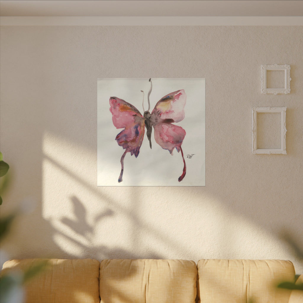 Watercolor Float Like a Butterfly Canvas Print of Original — Matte Stretched Wall Art