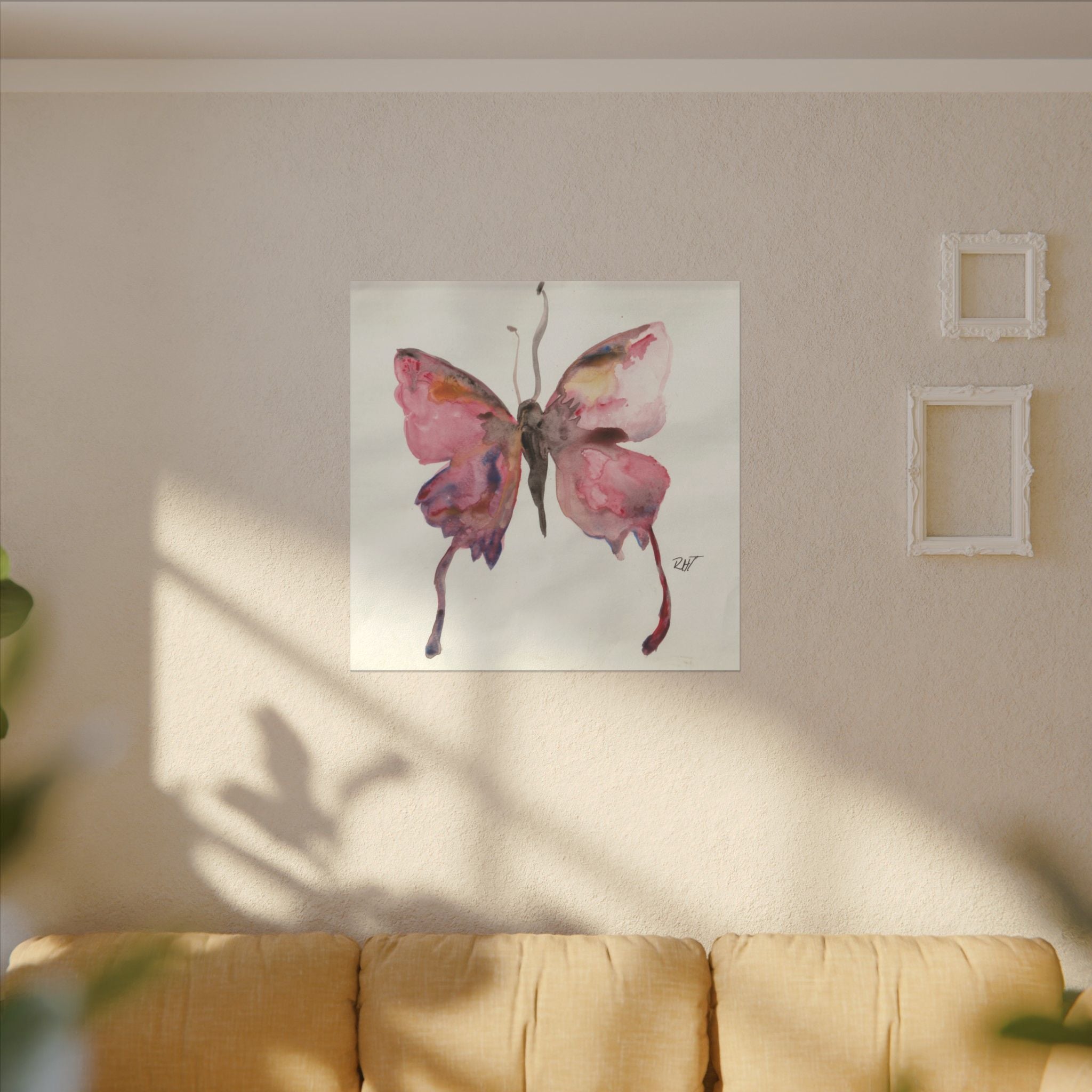 Watercolor Float Like a Butterfly Canvas Print of Original — Matte Stretched Wall Art