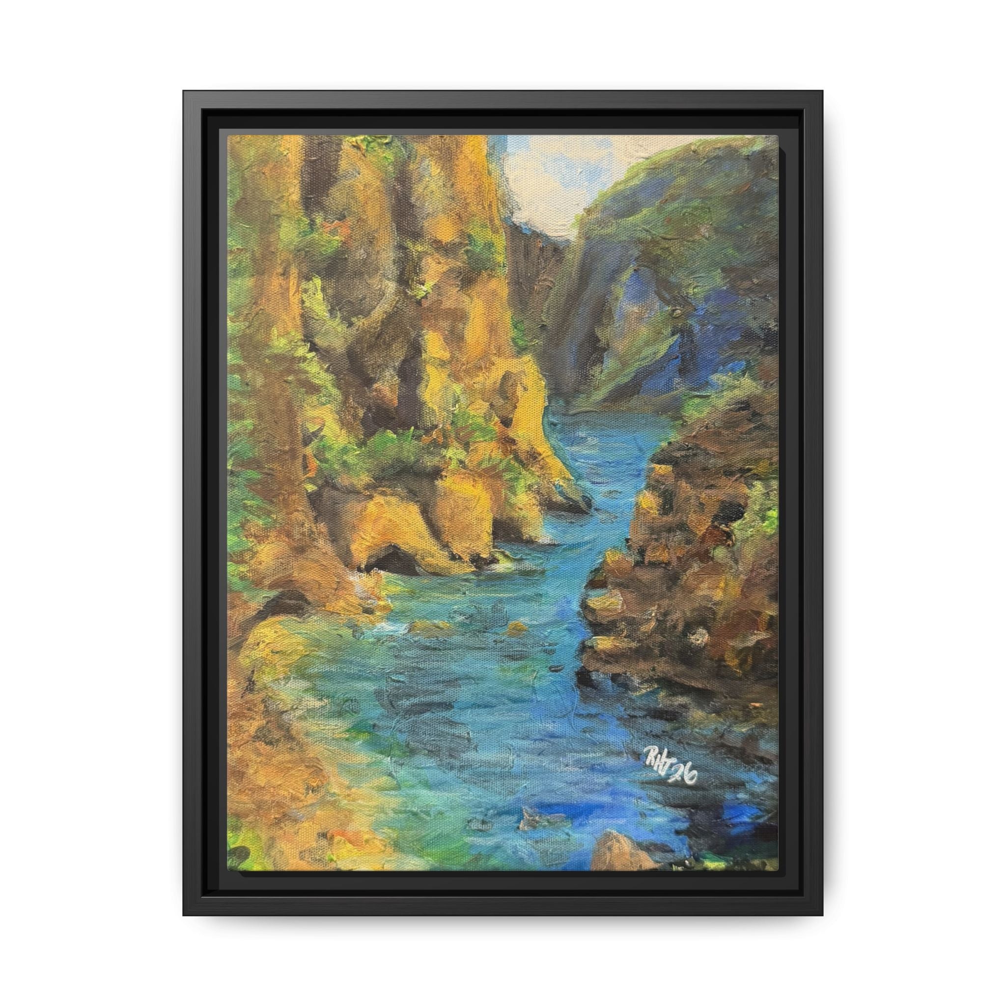 Framed Matte Canvas Art - Covert Cove - Print of Original