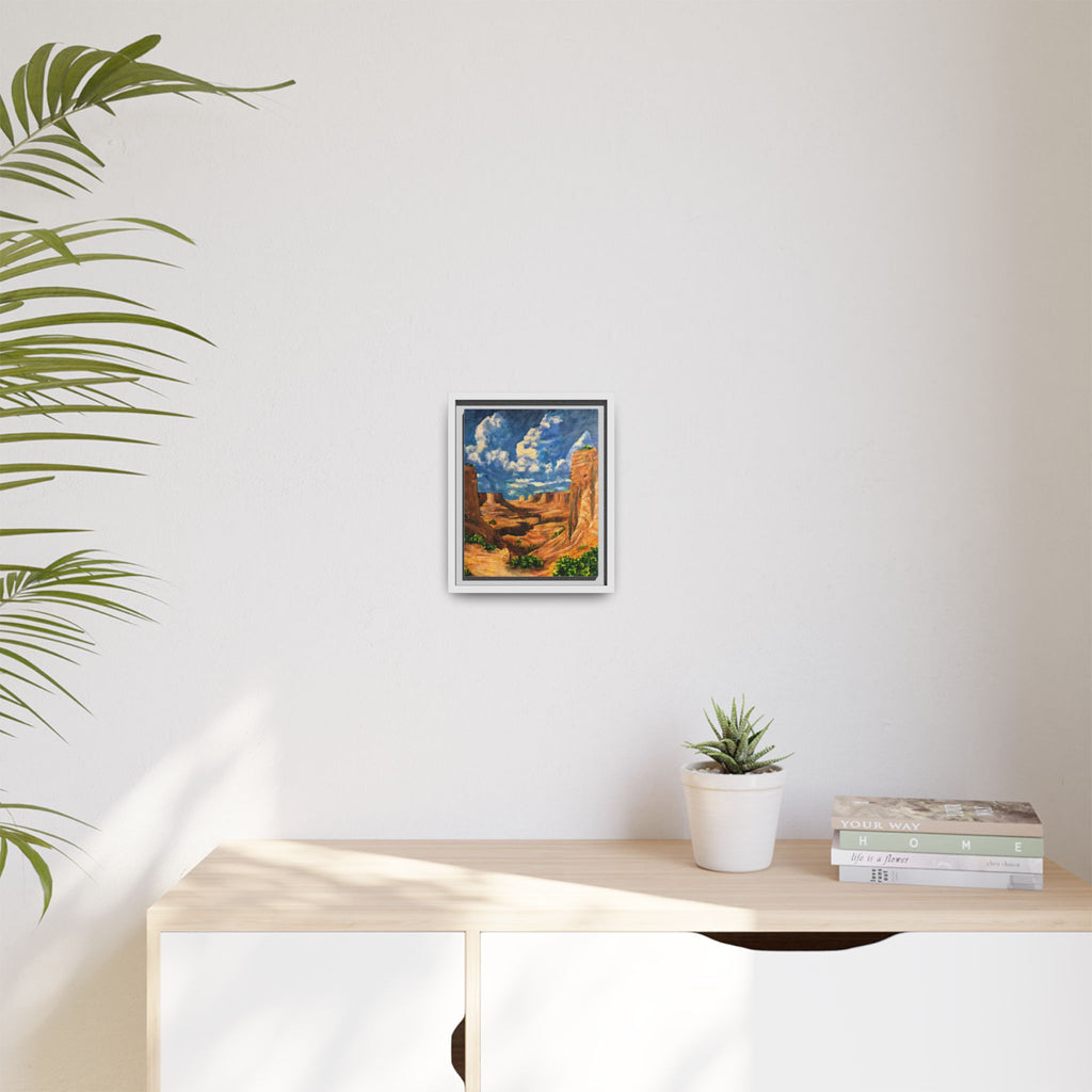 Framed Desert Canyon Matte Canvas Wall Art Print of Original — Southwestern Landscape Print