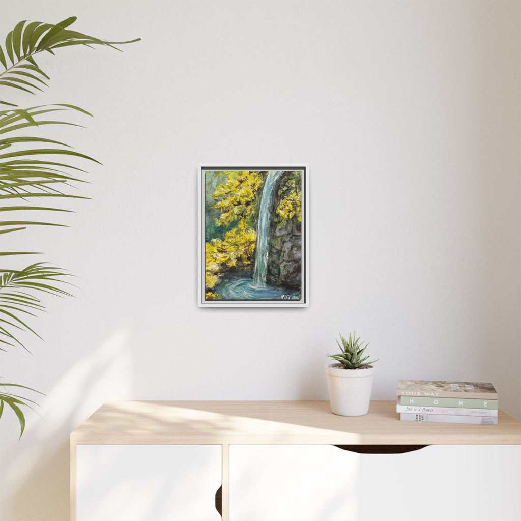 Framed Matte Canvas Hope Springs Print of Original – Vertical Nature Wall Art (Multi-Color)