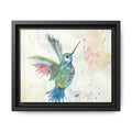Higher Hummingbird Watercolor Framed Canvas Print of Original — Multicolor Matte Wall Art