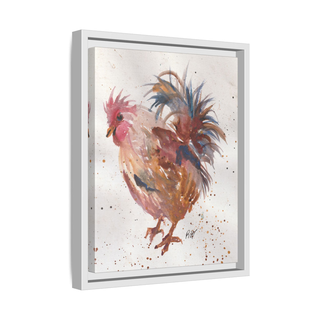 Watercolor Matte Canvas Print of Original Henrietta — Framed Farmhouse Wall Art
