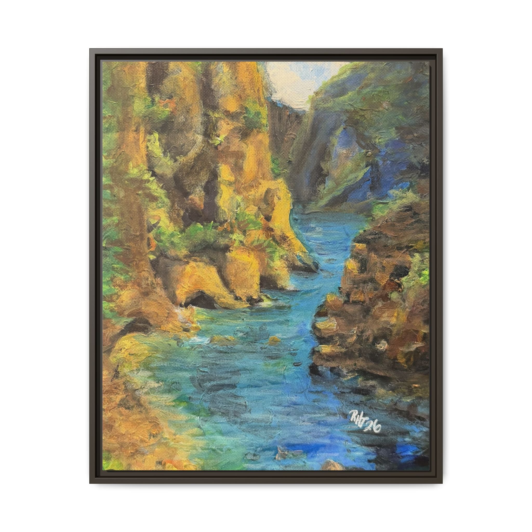 Framed Matte Canvas Art - Covert Cove - Print of Original