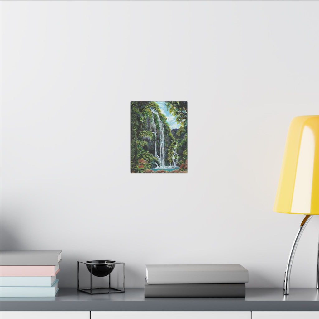 Hidden Falls Canvas Wall Art — Tropical Forest Matte Stretched Print of Original