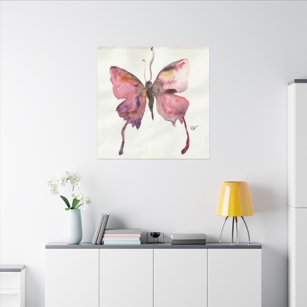 Watercolor Float Like a Butterfly Canvas Print of Original — Matte Stretched Wall Art