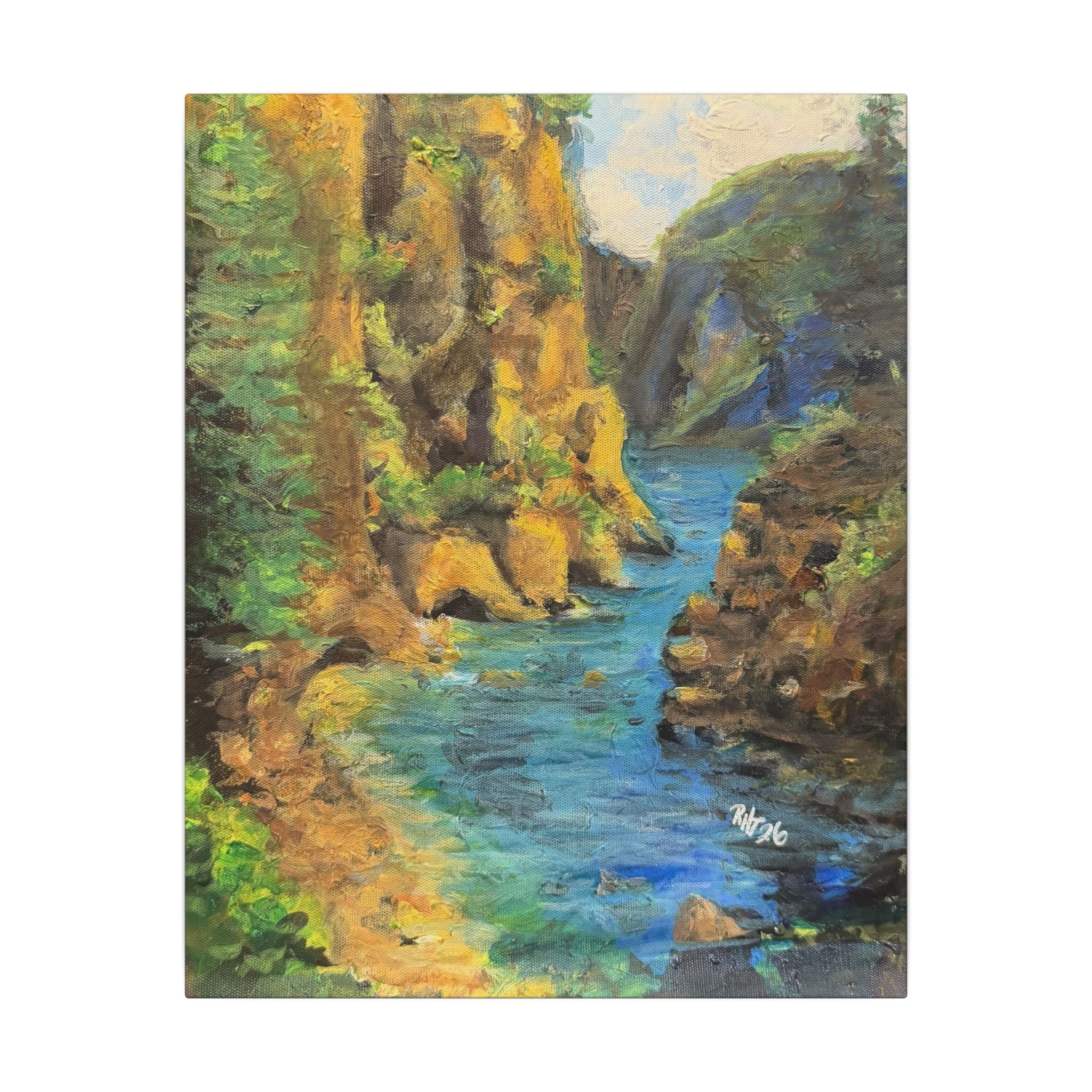 Covert Canyon Landscape Canvas Print of Original— Matte Stretched Wall Art