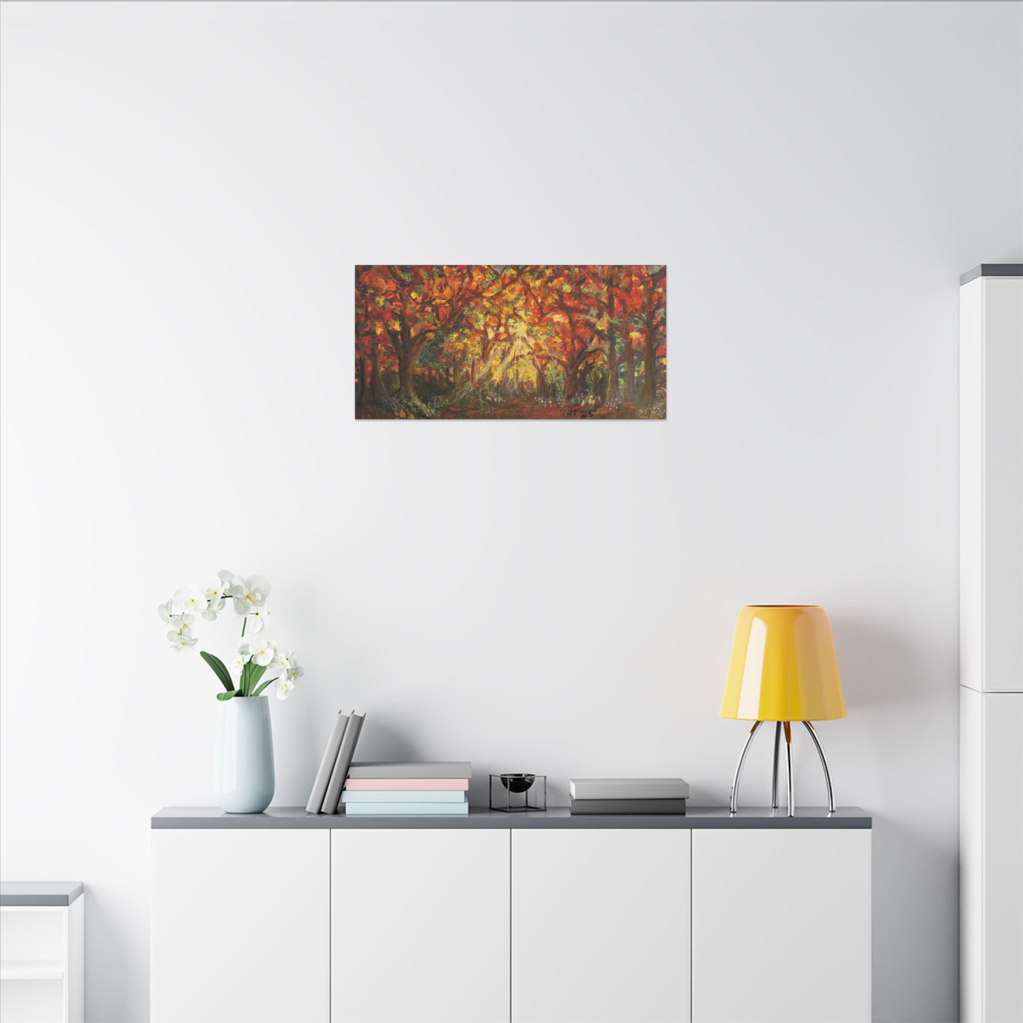 Autumn Grove Light Matte Canvas Wall Art Print of Original — Stretched Fall Landscape