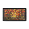 Autumn Grove Framed Canvas Print of Original — Vibrant Fall Forest Wall Art