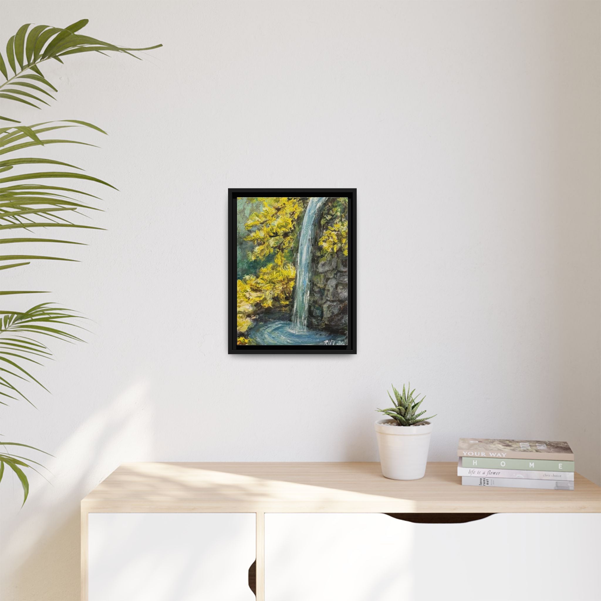 Framed Matte Canvas Hope Springs Print of Original – Vertical Nature Wall Art (Multi-Color)