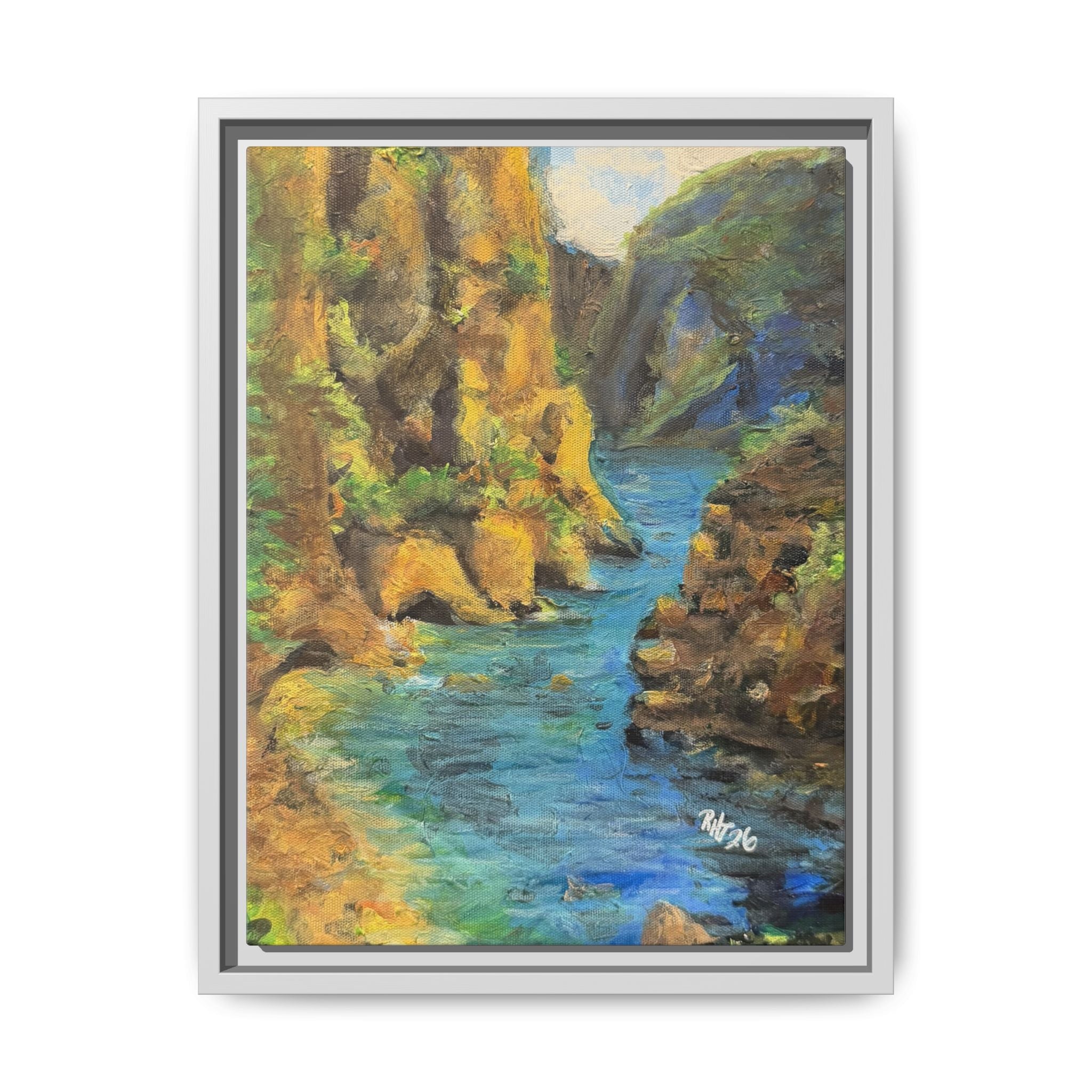 Framed Matte Canvas Art - Covert Cove - Print of Original