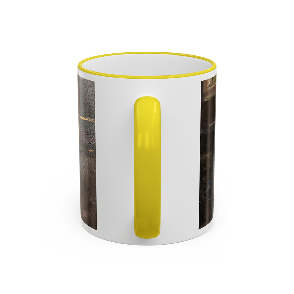 Koi Pond Accent Rim Mug – Artistic Goldfish Ceramic Coffee Cup (11oz/15oz)