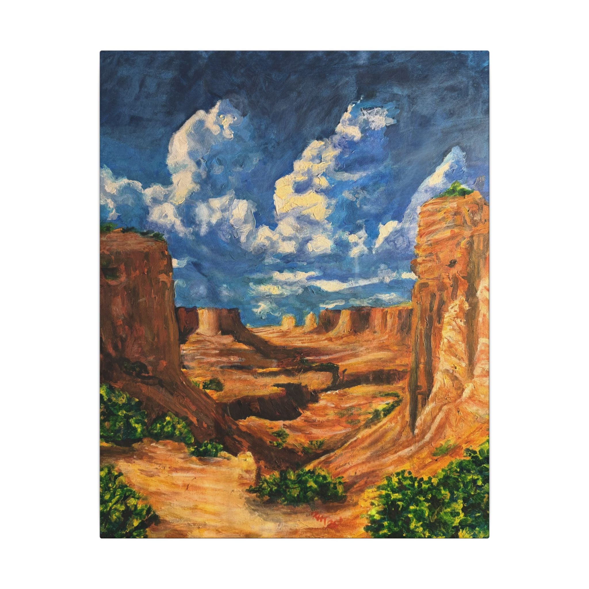 Desert Canyon View Landscape Canvas Print of Original