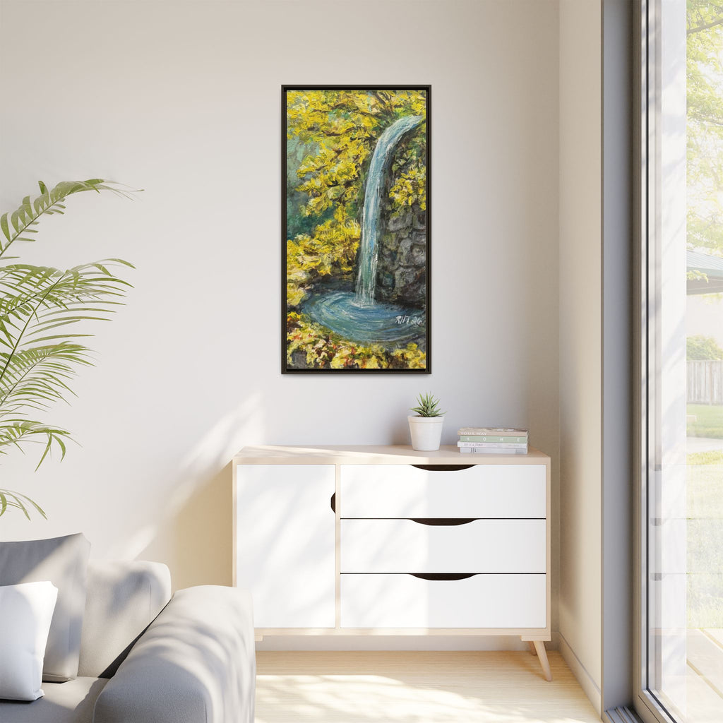 Framed Matte Canvas Hope Springs Print of Original – Vertical Nature Wall Art (Multi-Color)