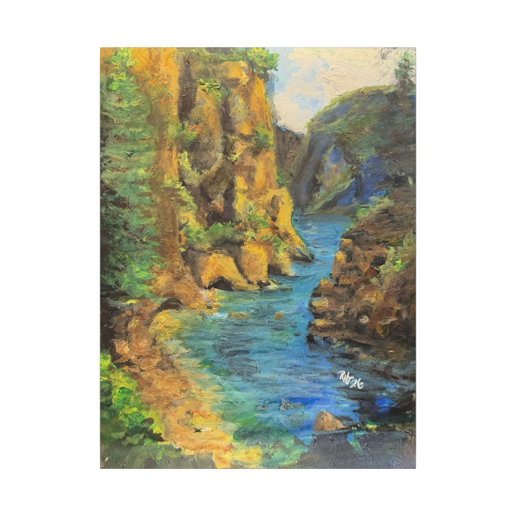 Covert Canyon Landscape Canvas Print of Original— Matte Stretched Wall Art