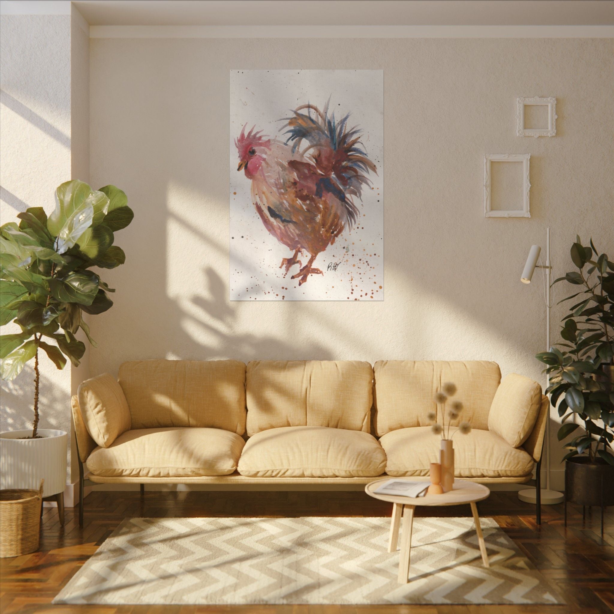 Watercolor Canvas Print of Original Henrietta— Matte Stretched Wall Art