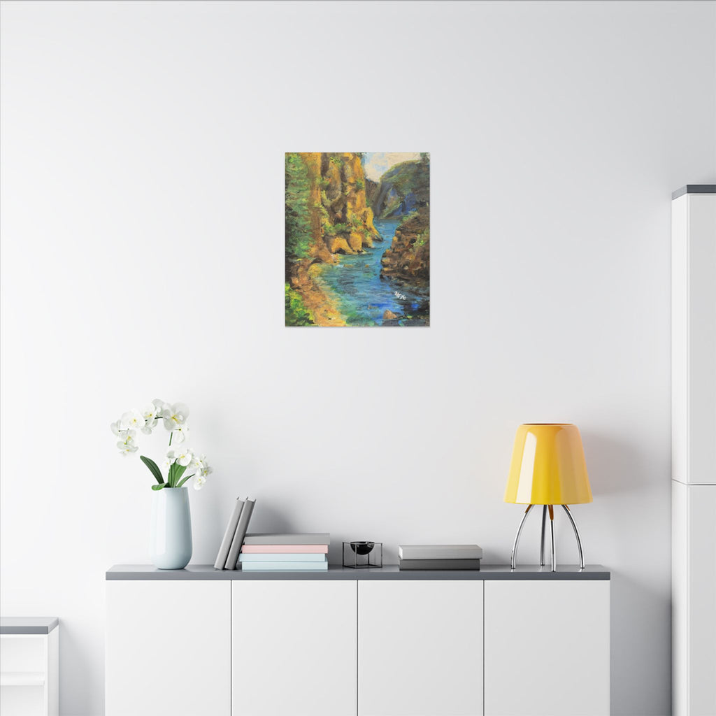 Covert Canyon Landscape Canvas Print of Original— Matte Stretched Wall Art