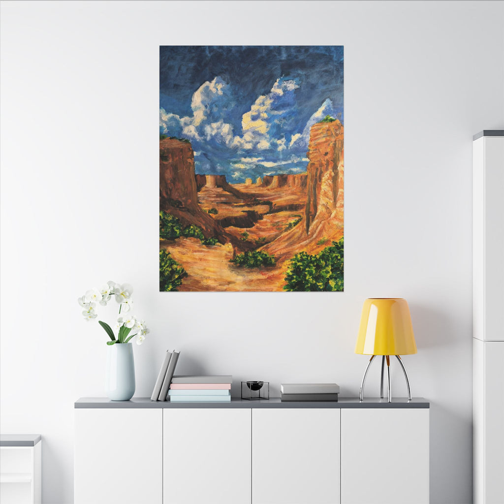 Desert Canyon View Landscape Canvas Print of Original