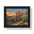 Framed Poster - Sedona Red Rock Landscape Art Print (Horizontal)