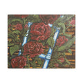 Climbing Roses Canvas Wall Art Print of Original- Stretched Matte Floral Painting