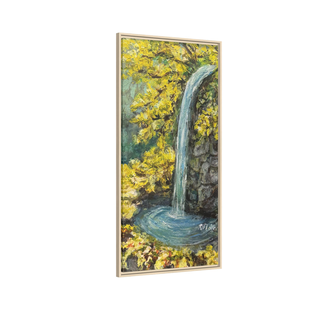 Framed Matte Canvas Hope Springs Print of Original – Vertical Nature Wall Art (Multi-Color)