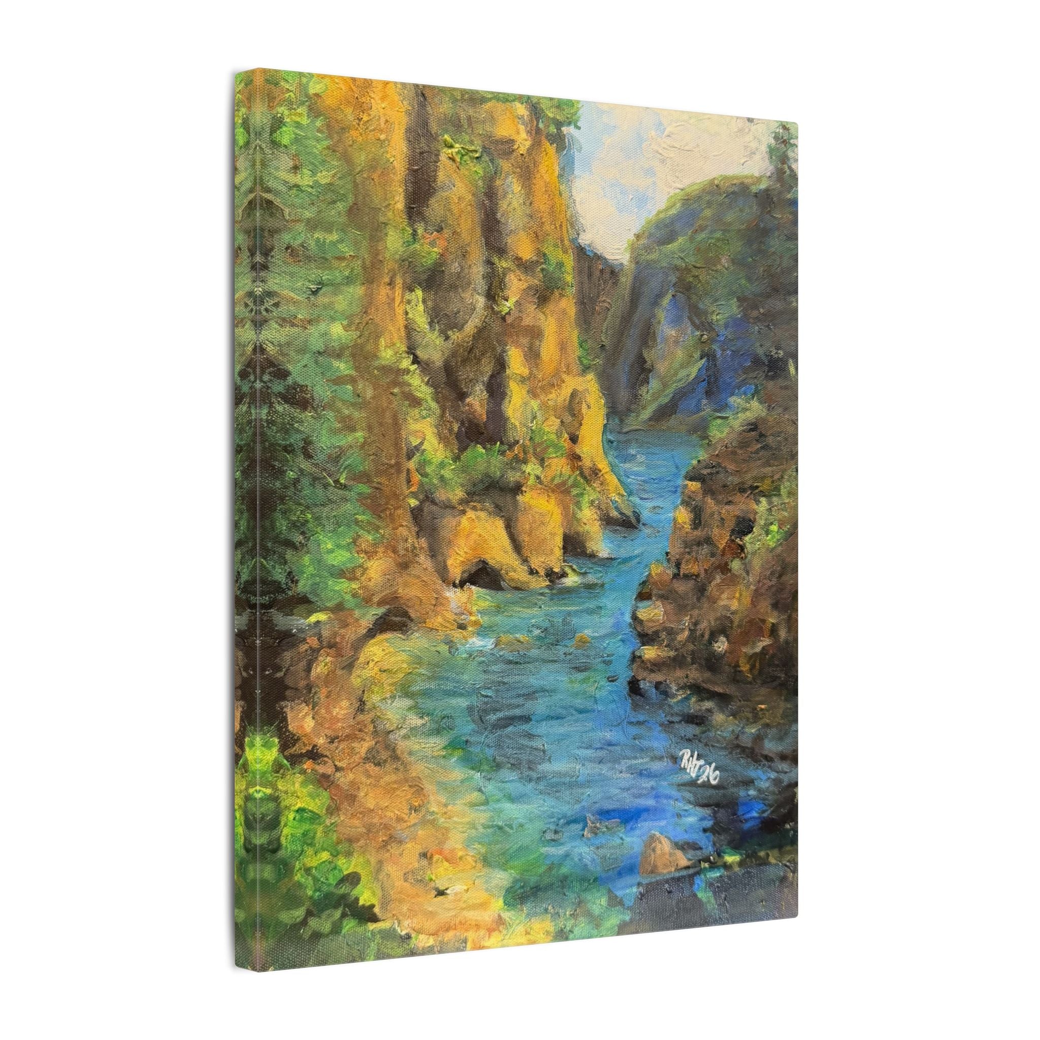 Covert Canyon Landscape Canvas Print of Original— Matte Stretched Wall Art