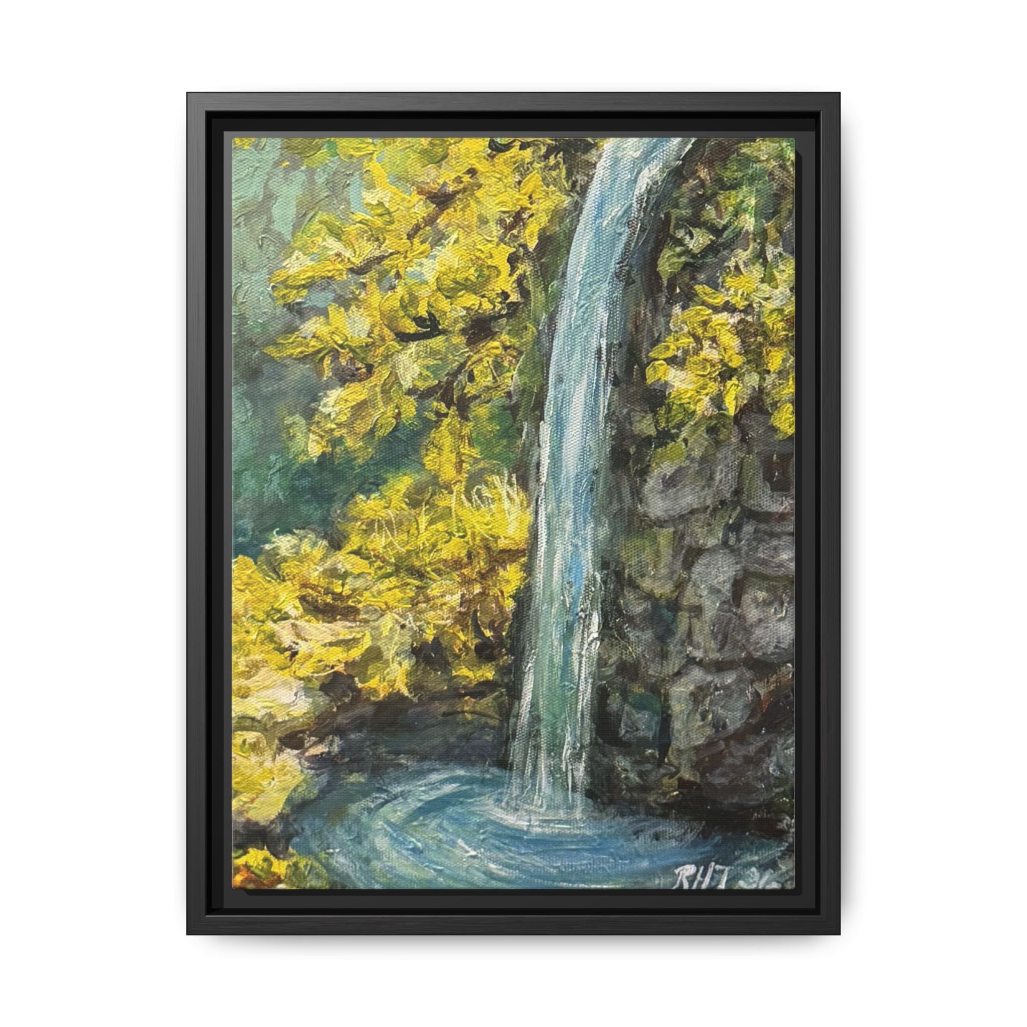 Framed Matte Canvas Hope Springs Print of Original – Vertical Nature Wall Art (Multi-Color)