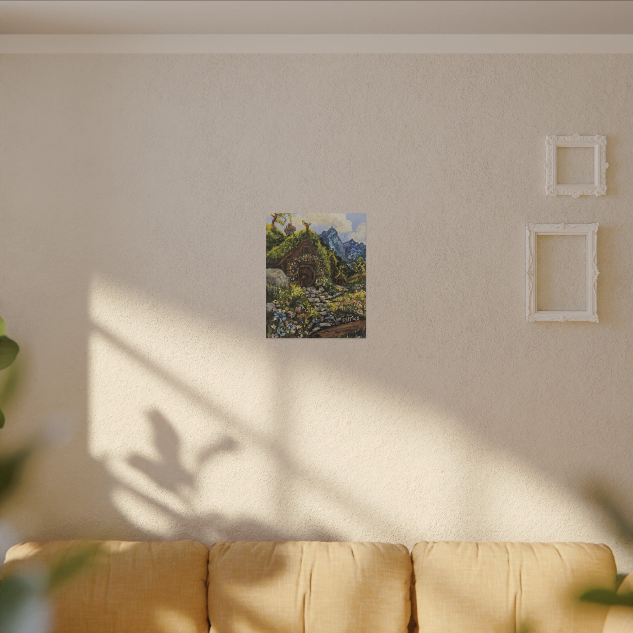 Home On The Shire Matte Canvas Wall Art — Fantasy Landscape Stretched Print of Original
