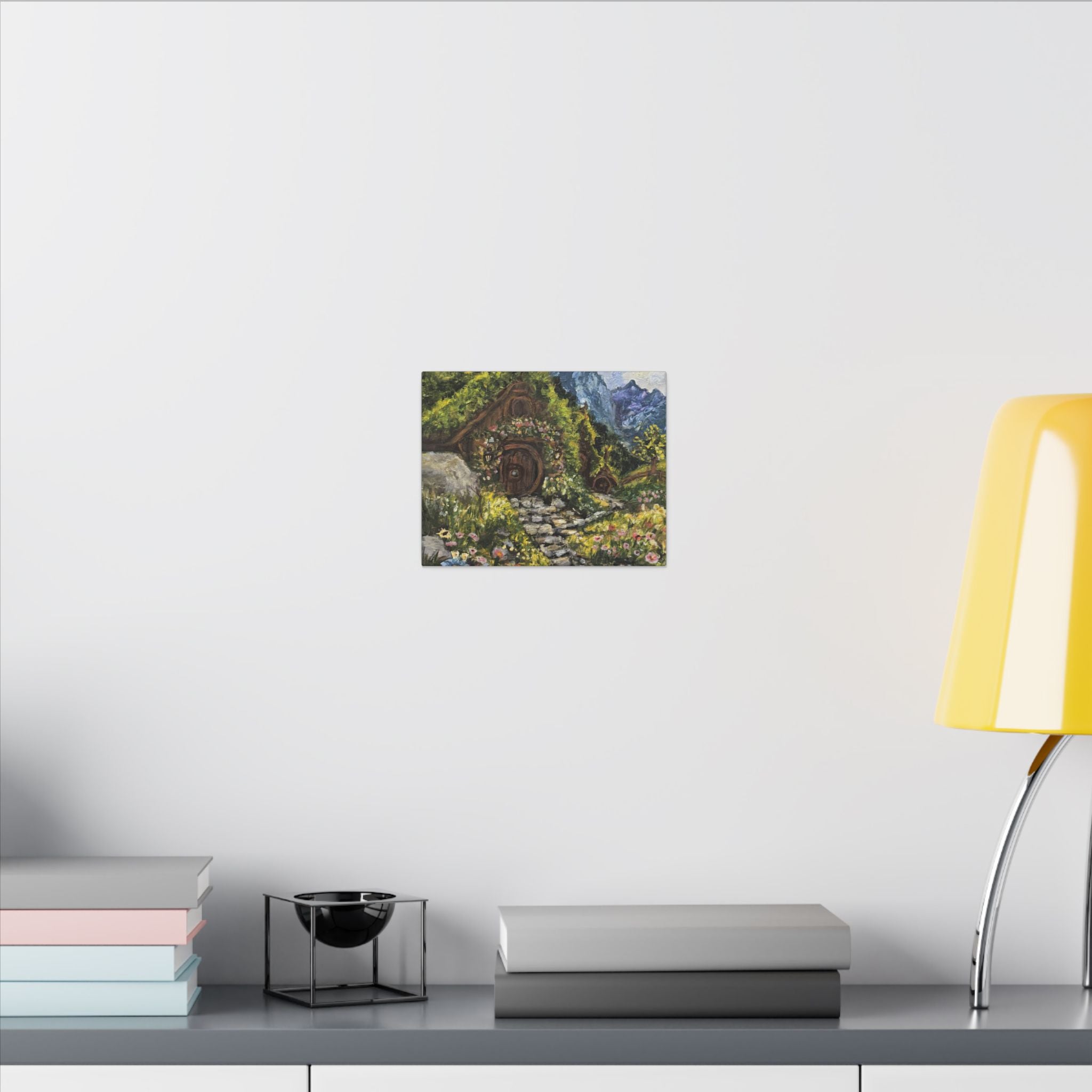 Home On The Shire Matte Canvas Wall Art — Fantasy Landscape Stretched Print of Original
