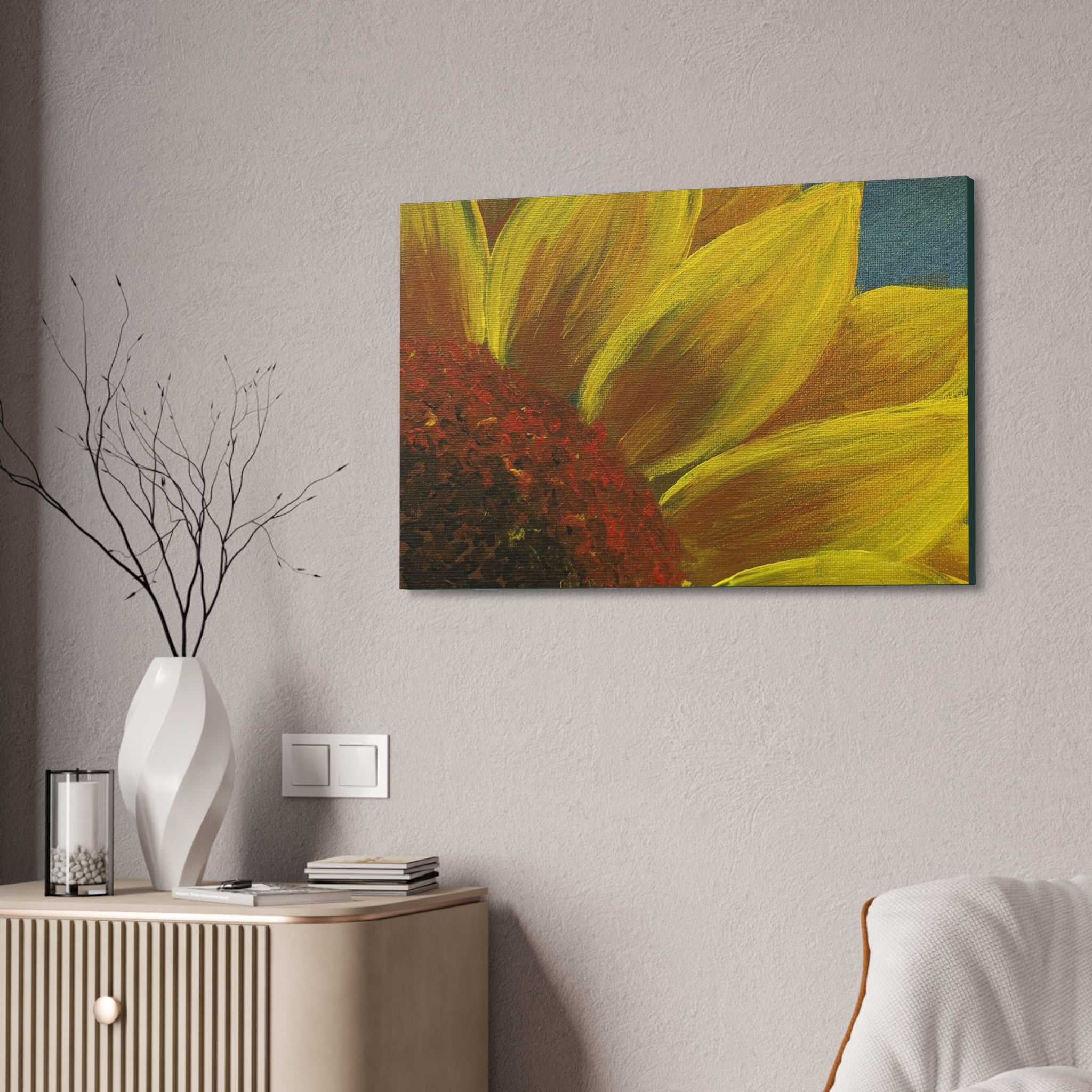 Bee's Eye View – Stretched 1.5" Yellow Floral Sunflower Print