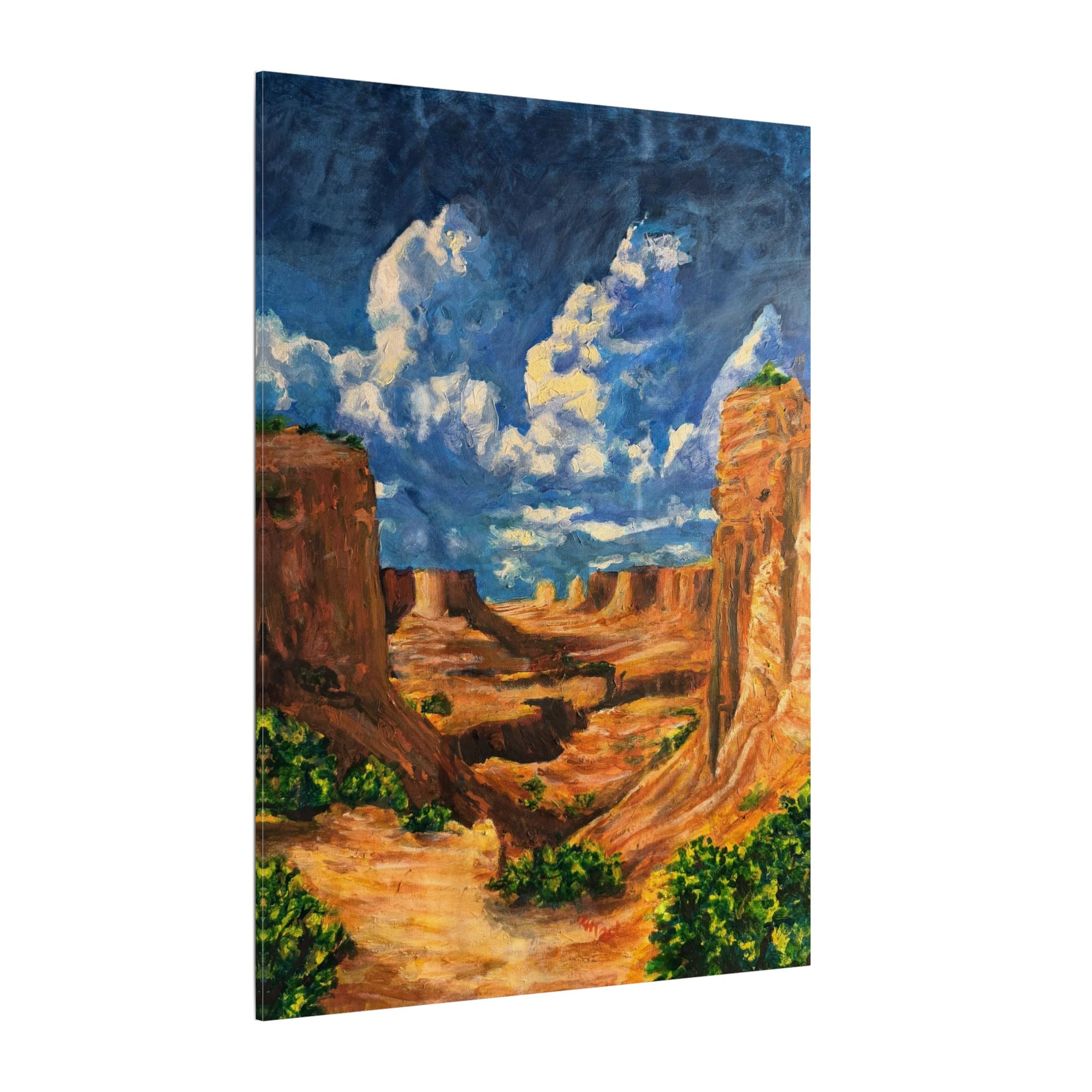 Desert Canyon View Landscape Canvas Print of Original