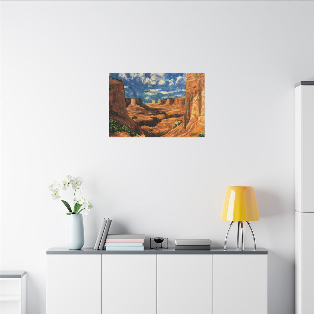 Desert Canyon View Landscape Canvas Print of Original