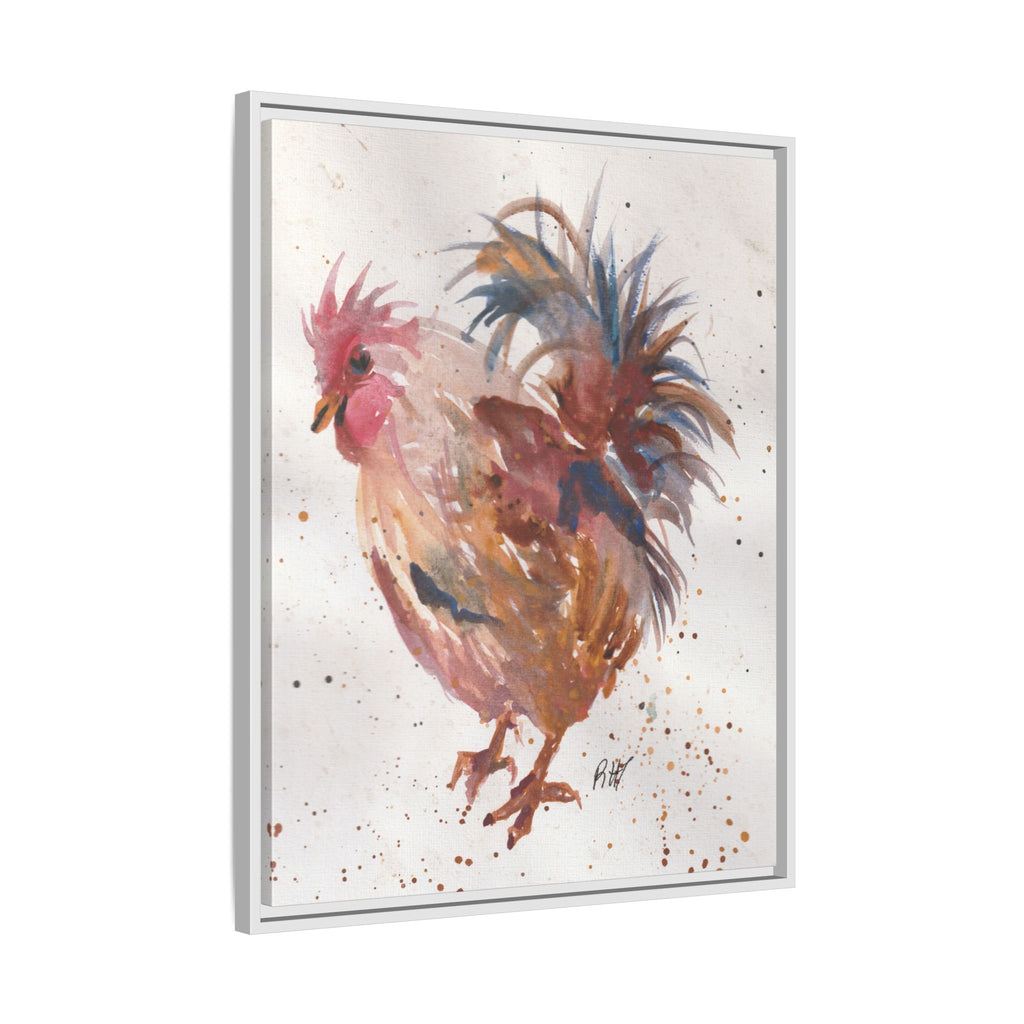 Watercolor Matte Canvas Print of Original Henrietta — Framed Farmhouse Wall Art