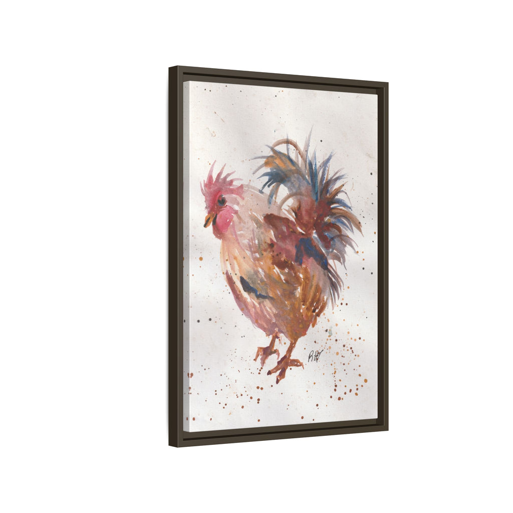 Watercolor Matte Canvas Print of Original Henrietta — Framed Farmhouse Wall Art