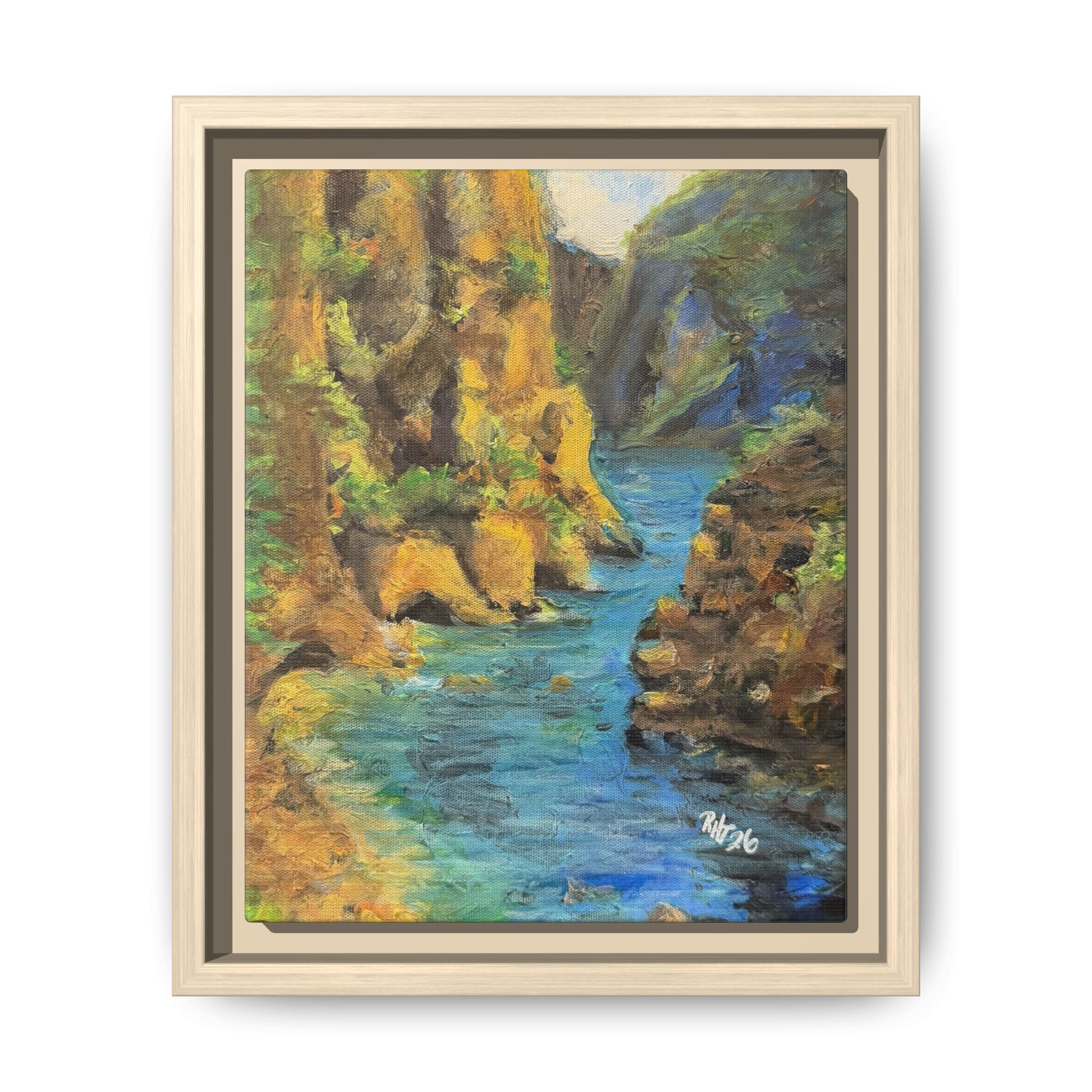 Framed Matte Canvas Art - Covert Cove - Print of Original