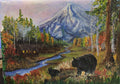 Three Bear Stroll – 12.5" x 16.25" Original Acrylic Painting