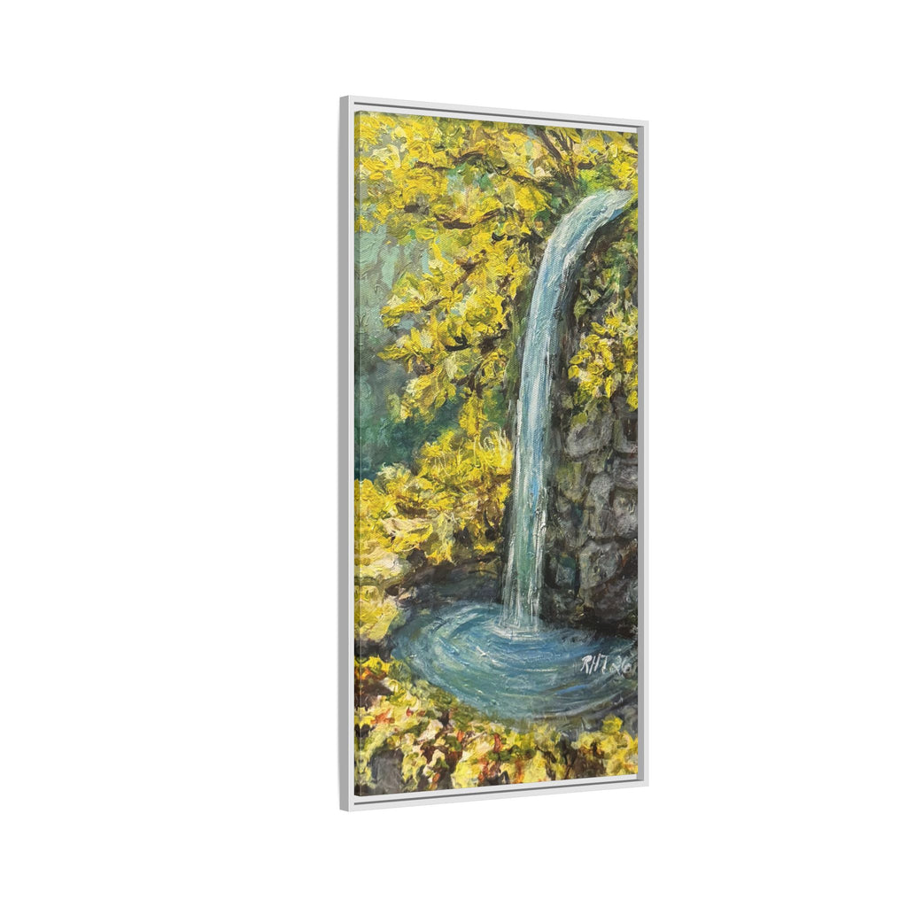 Framed Matte Canvas Hope Springs Print of Original – Vertical Nature Wall Art (Multi-Color)